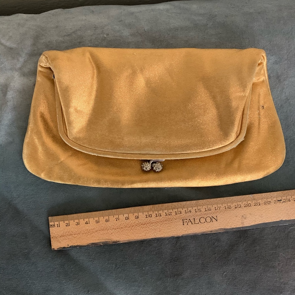 Vintage Gold Coblentz Fold Over Clutch